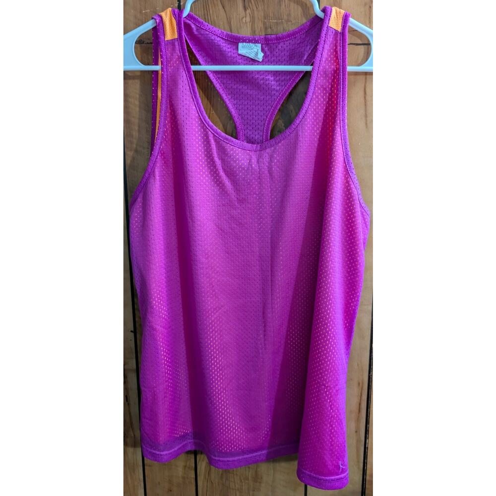 Danskin Now Mesh Tank Top Womens Plus Size Xl 15 17 Sleeveless Racerback Layer